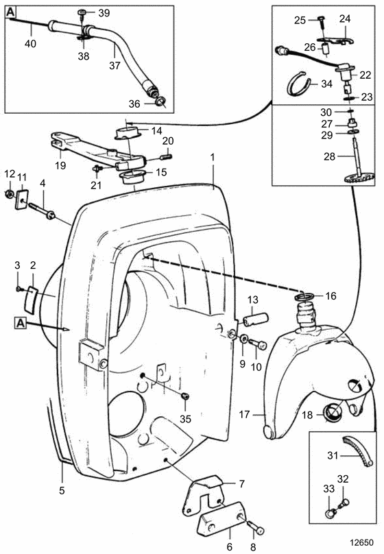 Схема узла Shield With Mounting Components Для Volvo Penta Dp-S