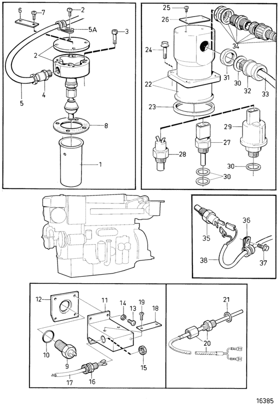 Схема узла Supervising Equipment. Classifiable Для Volvo Penta Tamd165A-A