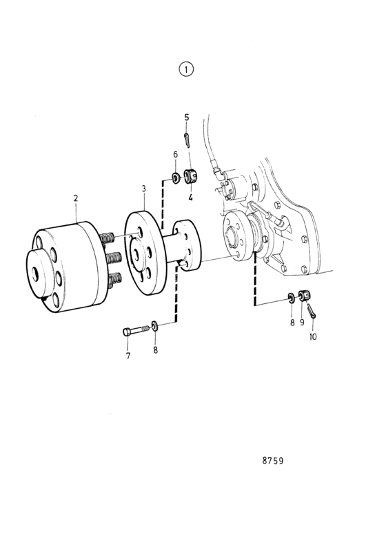 Схема узла Shaft Coupling, Flexible: 862587 Для Volvo Penta Tamd61A