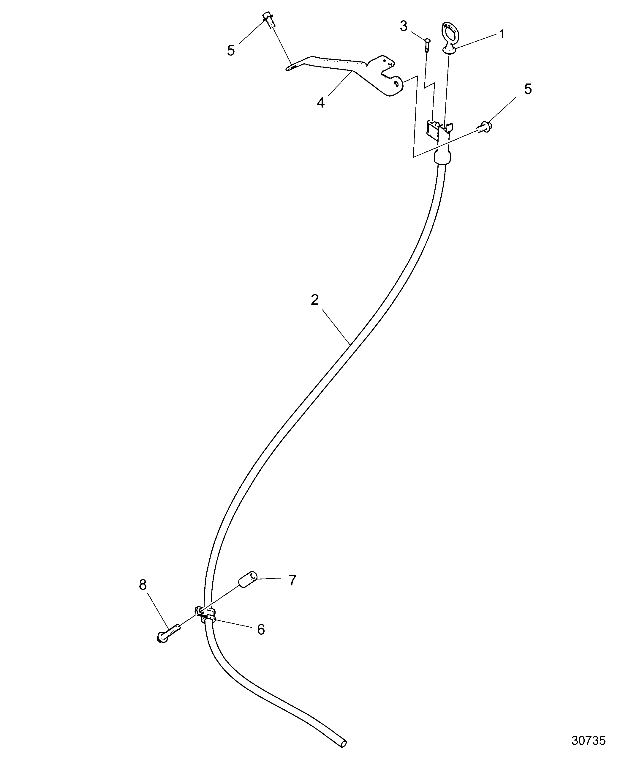 Схема узла Oil Dipstick. Extended