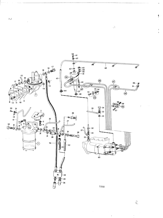 Схема узла Fuel System Later Prod Для Volvo Penta Aqd21A