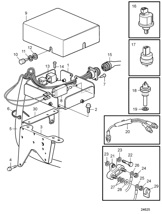 Схема узла Electrical System Для Volvo Penta Ad41L-A