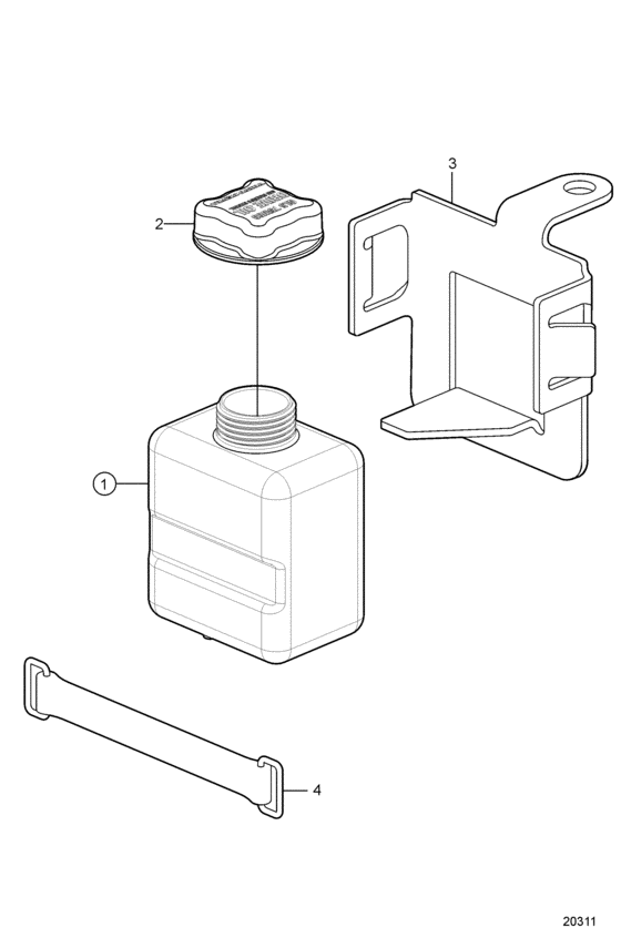 Схема узла Oil Rservoir, Xdp Drive Для Volvo Penta 8.1Osi-C