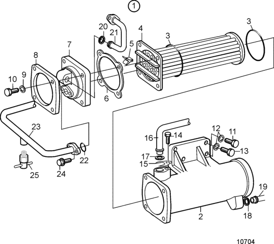 Схема узла Нагреватель Для Volvo Penta 2003T