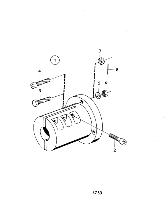 Схема узла Coupling Flange: 827930 Для Volvo Penta Tamd41A