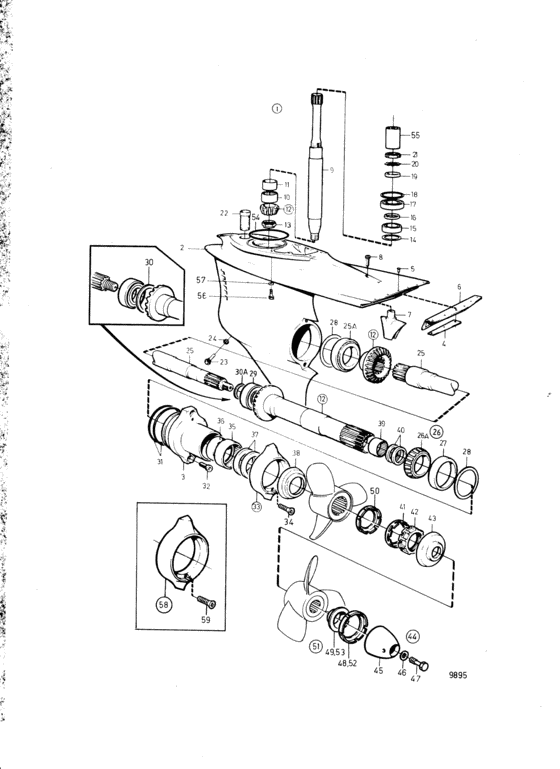 Схема узла Lower Gear Unit: 854048 Для Volvo Penta 432A