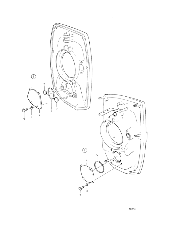 Схема узла Blind Flange Kit Exhaust Outlet: 872238 Для Volvo Penta 500A