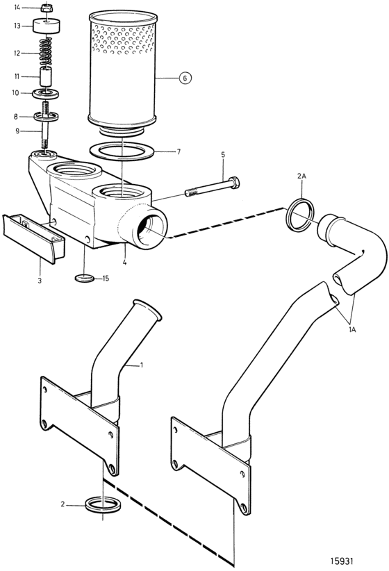Схема узла Crankcase Ventilation Для Volvo Penta Tamd162C