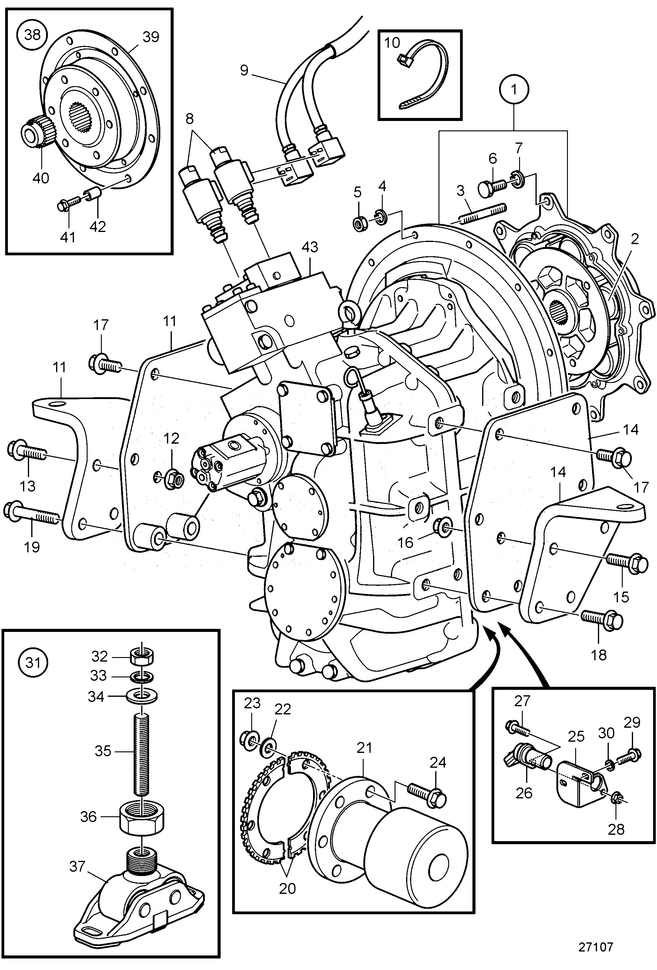 Схема узла Реверсивная Передача Zf286Iv-E