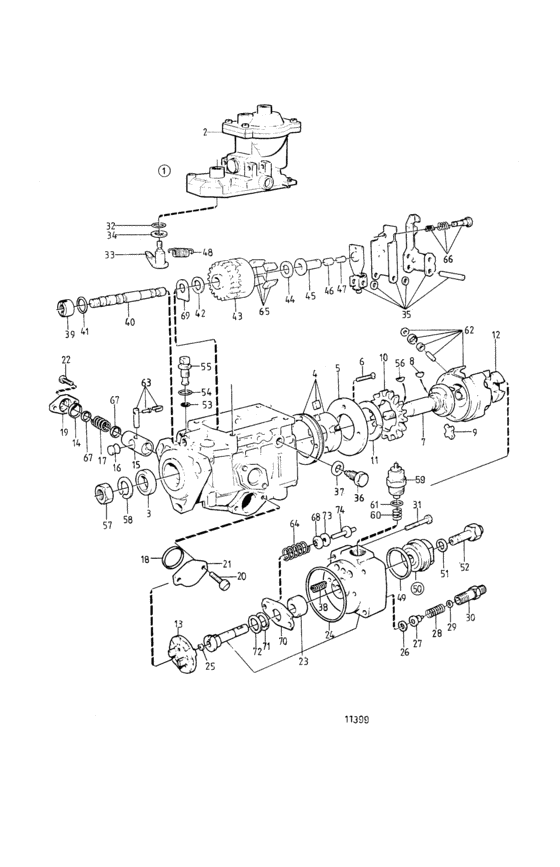 Схема узла Впрыск Топливный Насос Для Volvo Penta Tamd41B