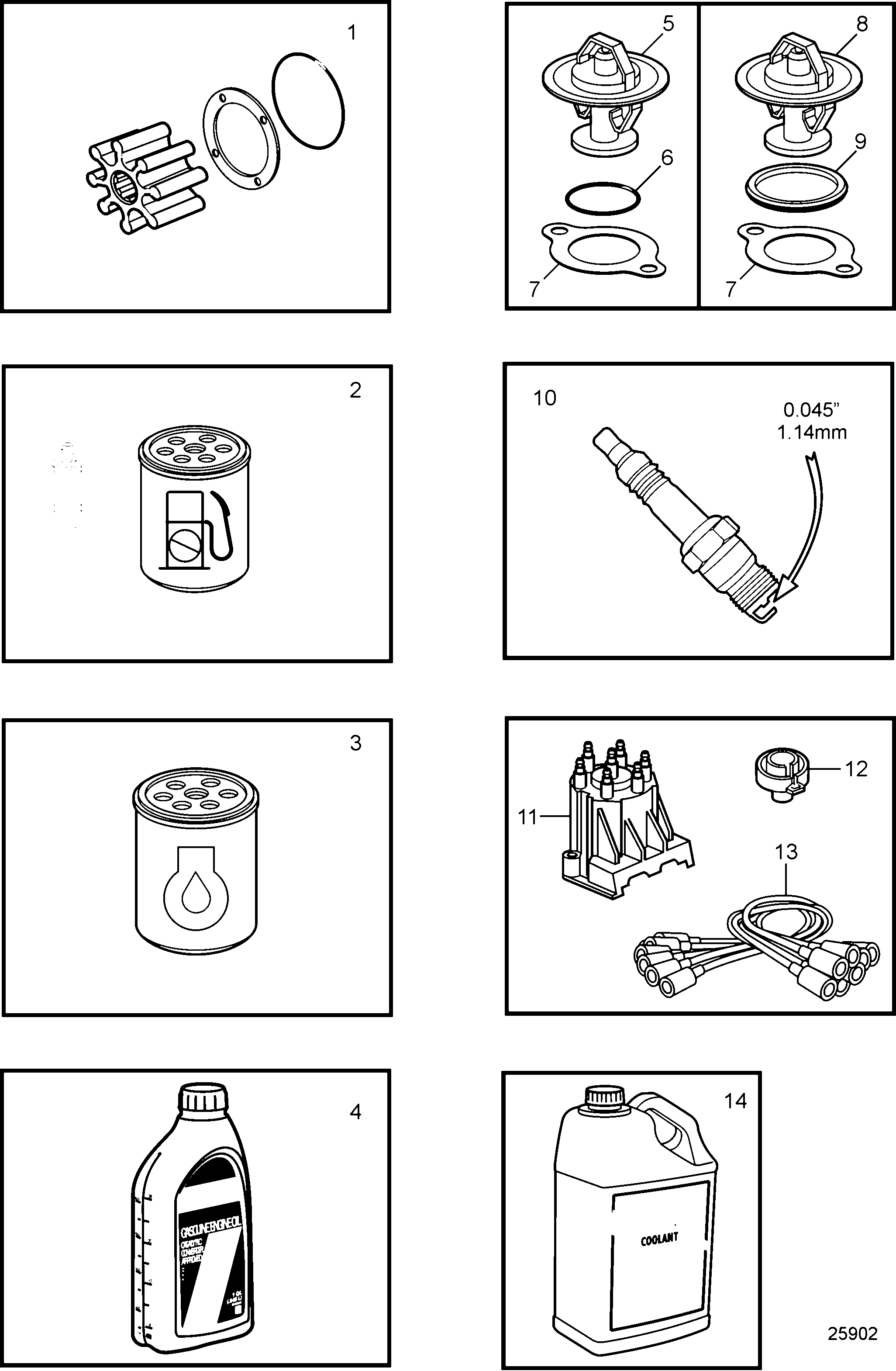 Схема узла Maintenance Parts, 4.3L