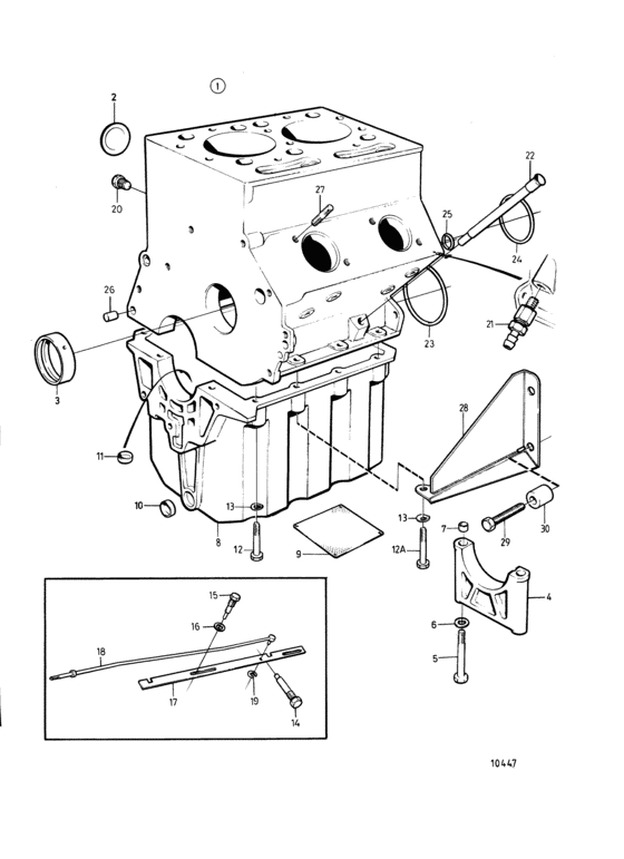 Схема узла Cylinder Block: D Для Volvo Penta 2002Bg