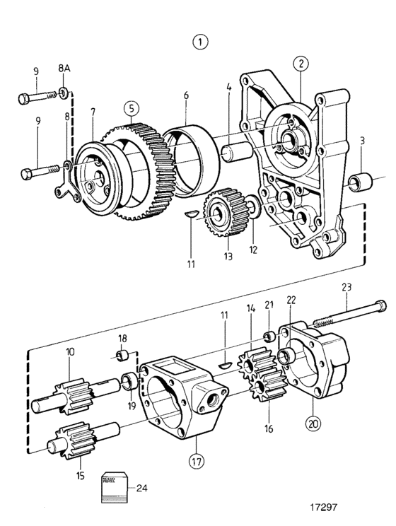 Схема узла Масляный Насос Для Volvo Penta Tamd122D