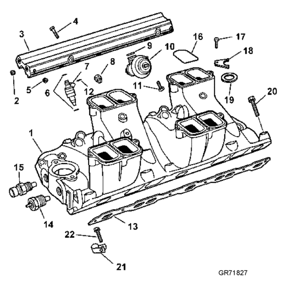 Схема узла Intake Manifold, Lower Для Volvo Penta 7.4Gsipwtr