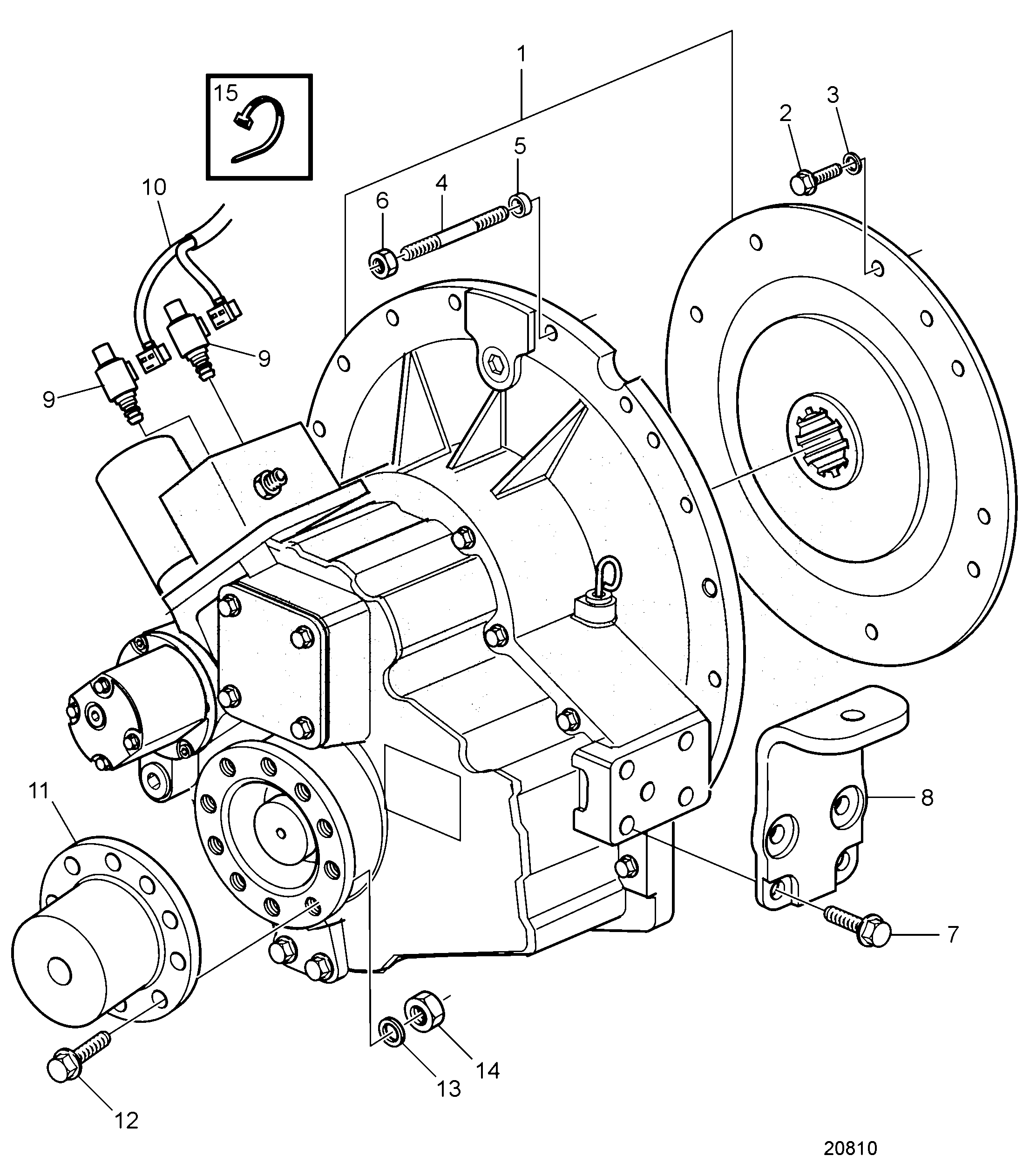 Схема узла Реверсивная Передача Zf305Ae
