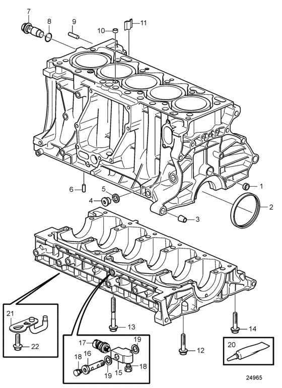 Схема узла Barrel Assy Cylinder Для Volvo Penta D3-200I-D