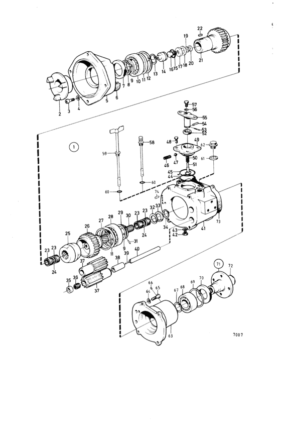 Схема узла Gear Lever Для Volvo Penta Mb10A
