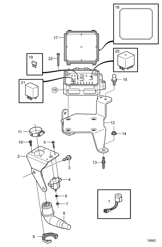 Схема узла Alarm And Circuit Breaker Для Volvo Penta 5.7Gi-Ef