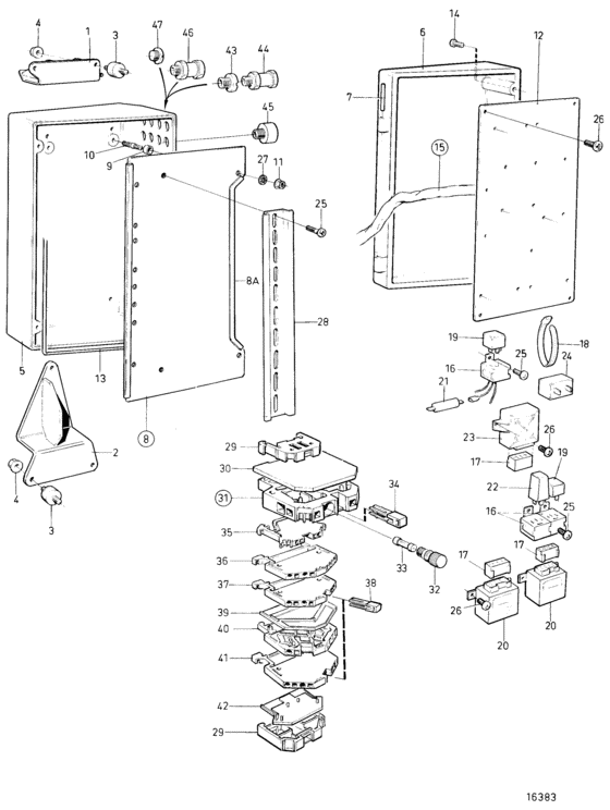 Схема узла Electrical Box, Classifiable Для Volvo Penta Tamd165A-A