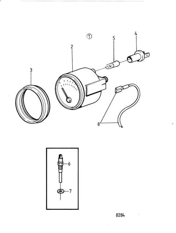 Схема узла Temperature Gauge Set: 828879 Для Volvo Penta 2003Tb