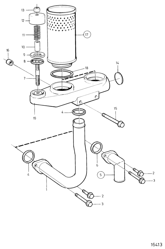 Схема узла Crankcase Ventilation Для Volvo Penta Tamd163P-A