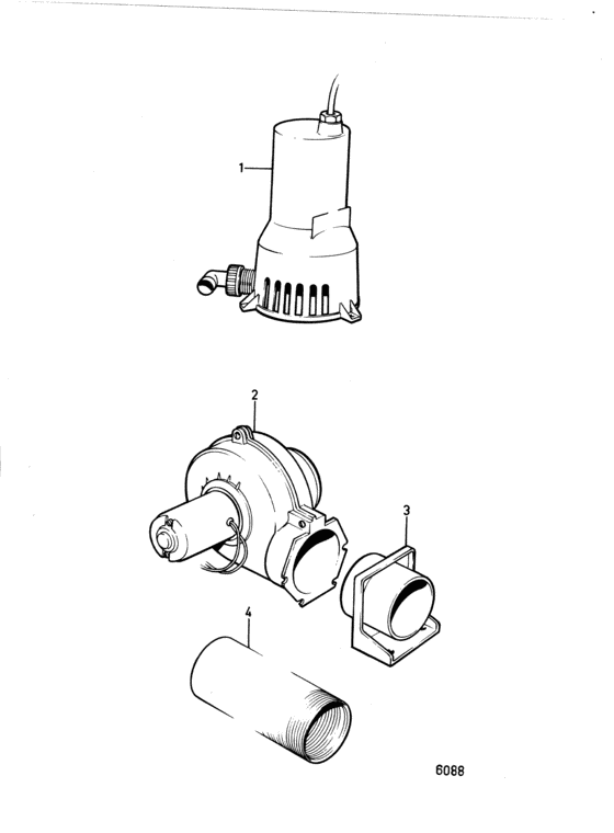 Схема узла Bilge Pump, Engine Room Fan Bilge Pump Для Volvo Penta Aq145A