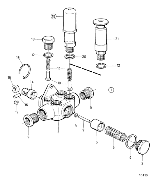 Схема узла Fuel Feed Pump, Components Для Volvo Penta Tamd165A-A