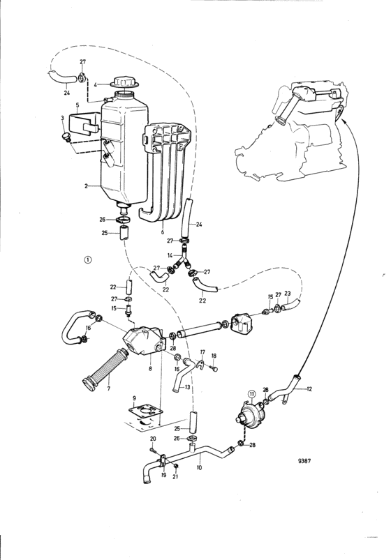 Схема узла Keel Cooling Kit Для Volvo Penta 2003