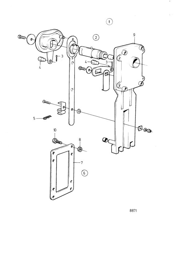 Схема узла Control Mechanism Для Volvo Penta Aq131D