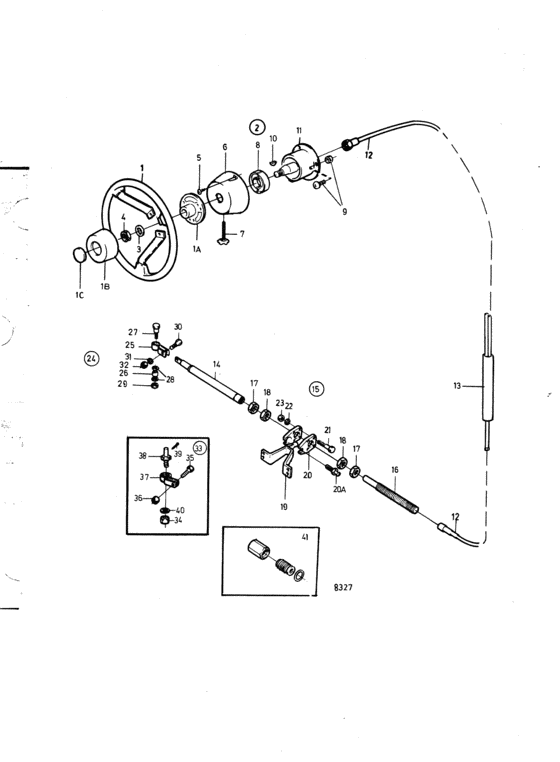 Схема узла Steering Mechanism Roto Pilot Sts 330 Для Volvo Penta Aqad40B