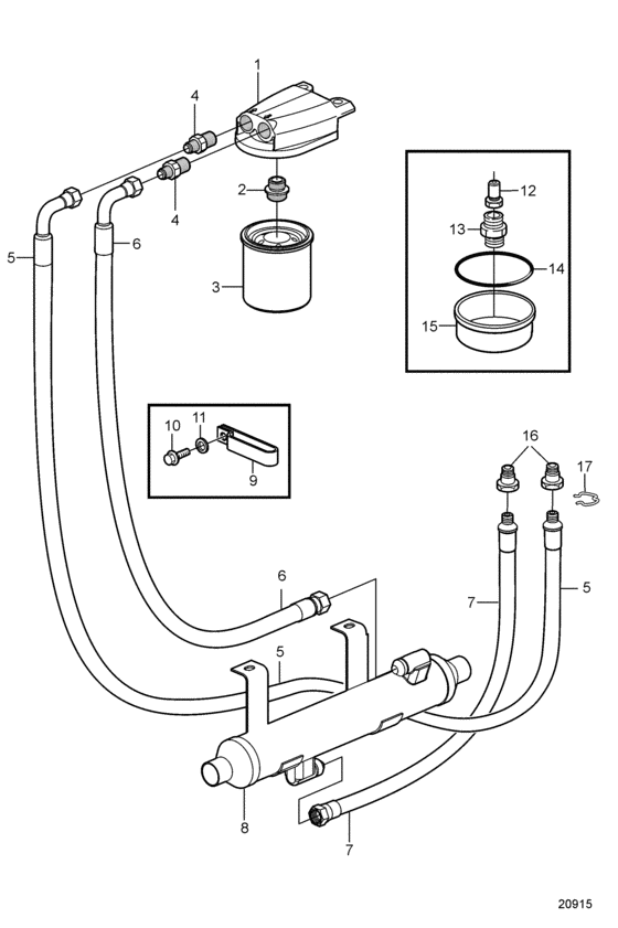 Схема узла Lubricating System Для Volvo Penta 8.1Gi-F