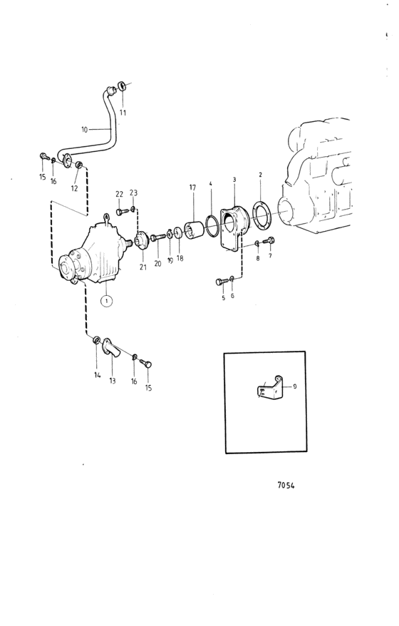 Схема узла Connecting Components Reverse Gear Ms2 Для Volvo Penta Md7B