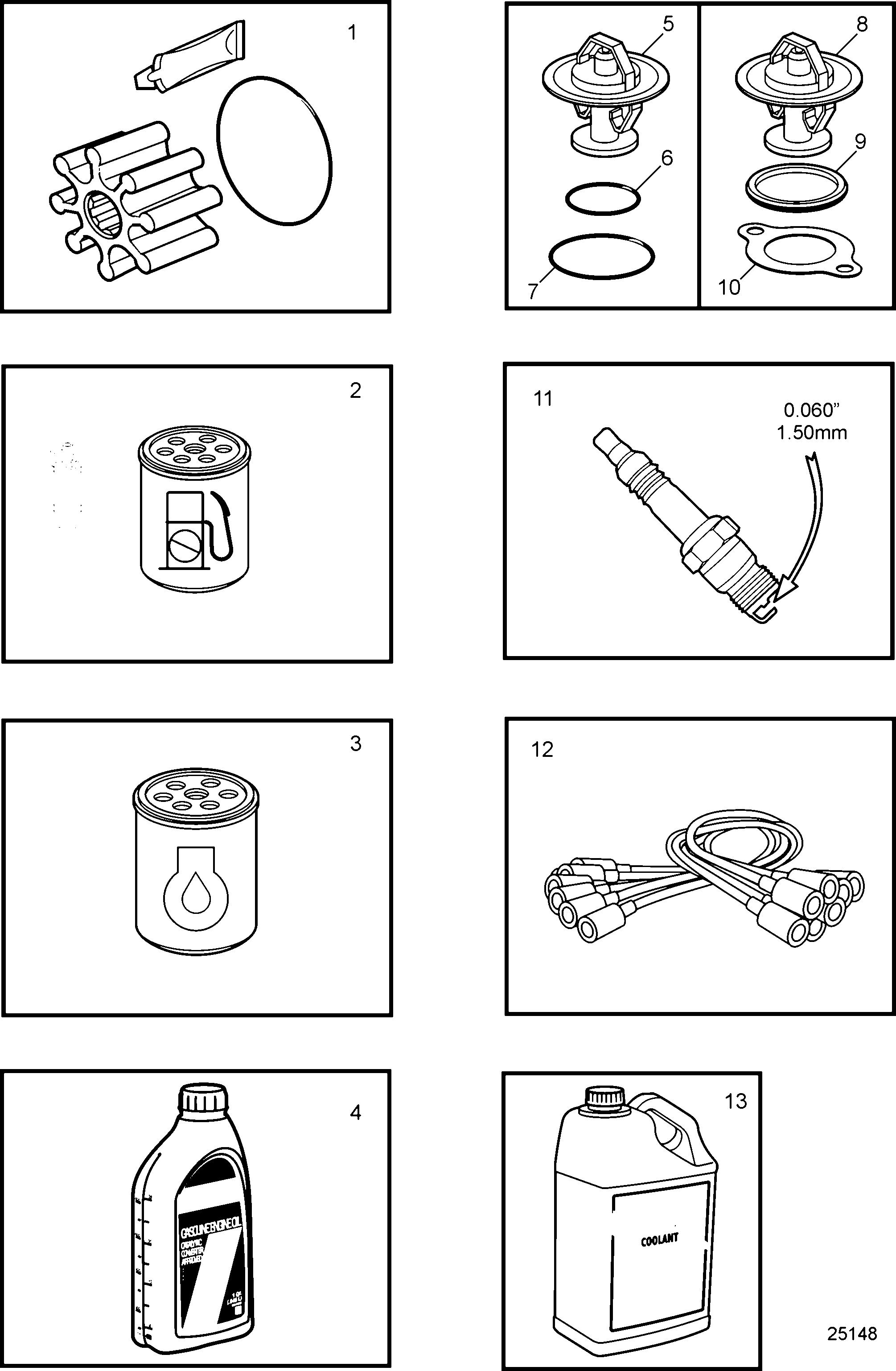 Схема узла Maintenance Parts, 8.1L