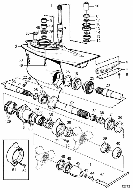 Схема узла Lower Gear Unit Для Volvo Penta Dp-D1 1.78
