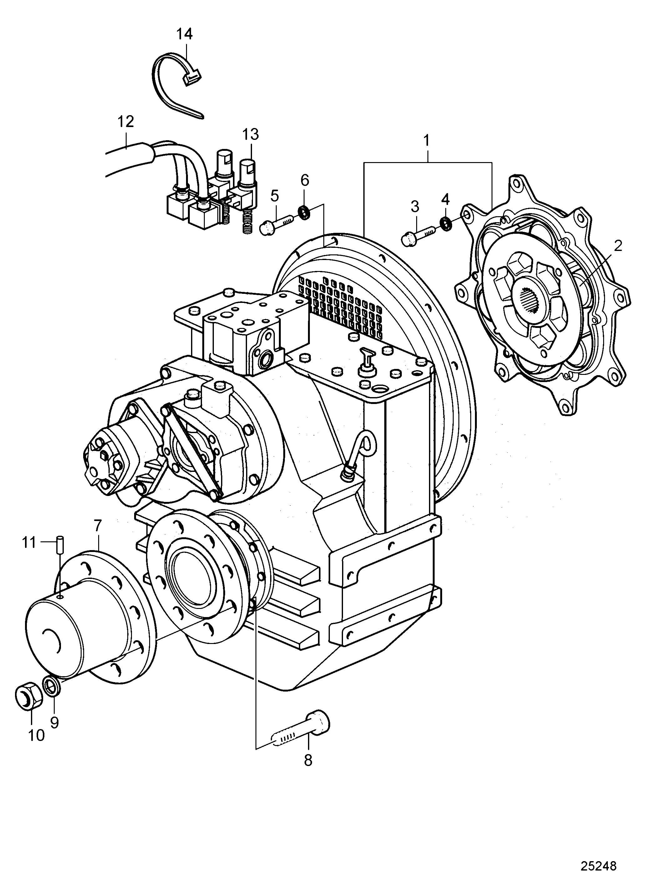 Схема узла Соединительные Компоненты Twin Disc Mg5114Dc