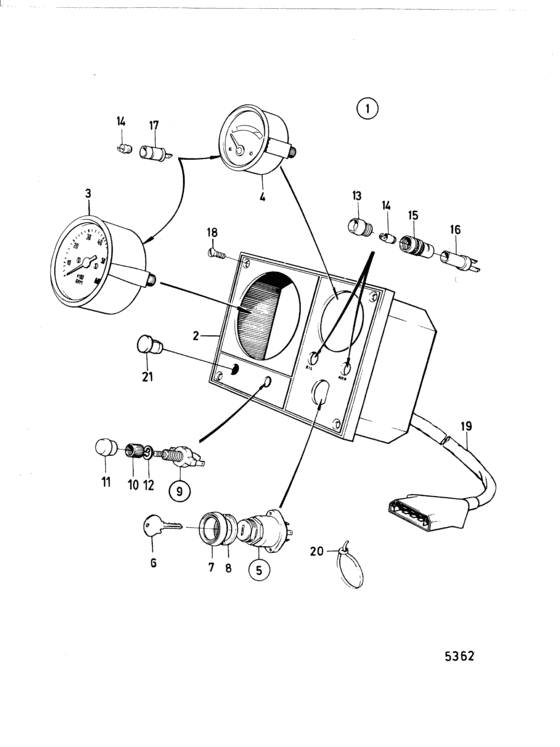 Схема узла Панель Инструментов Для Volvo Penta Bb115C