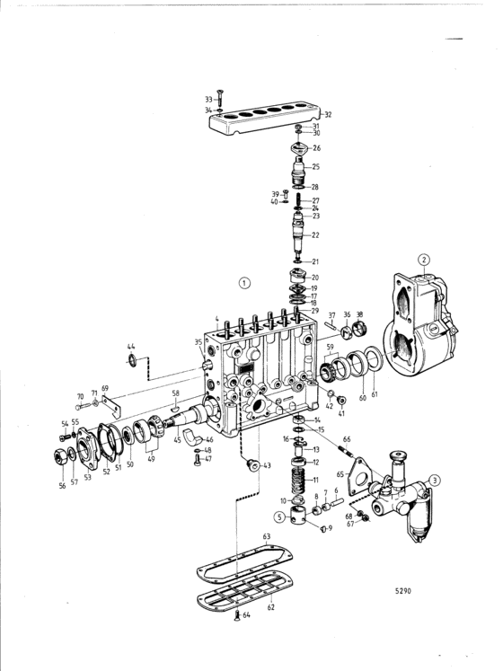 Схема узла Впрыск Топливный Насос Для Volvo Penta Aqd70Bl