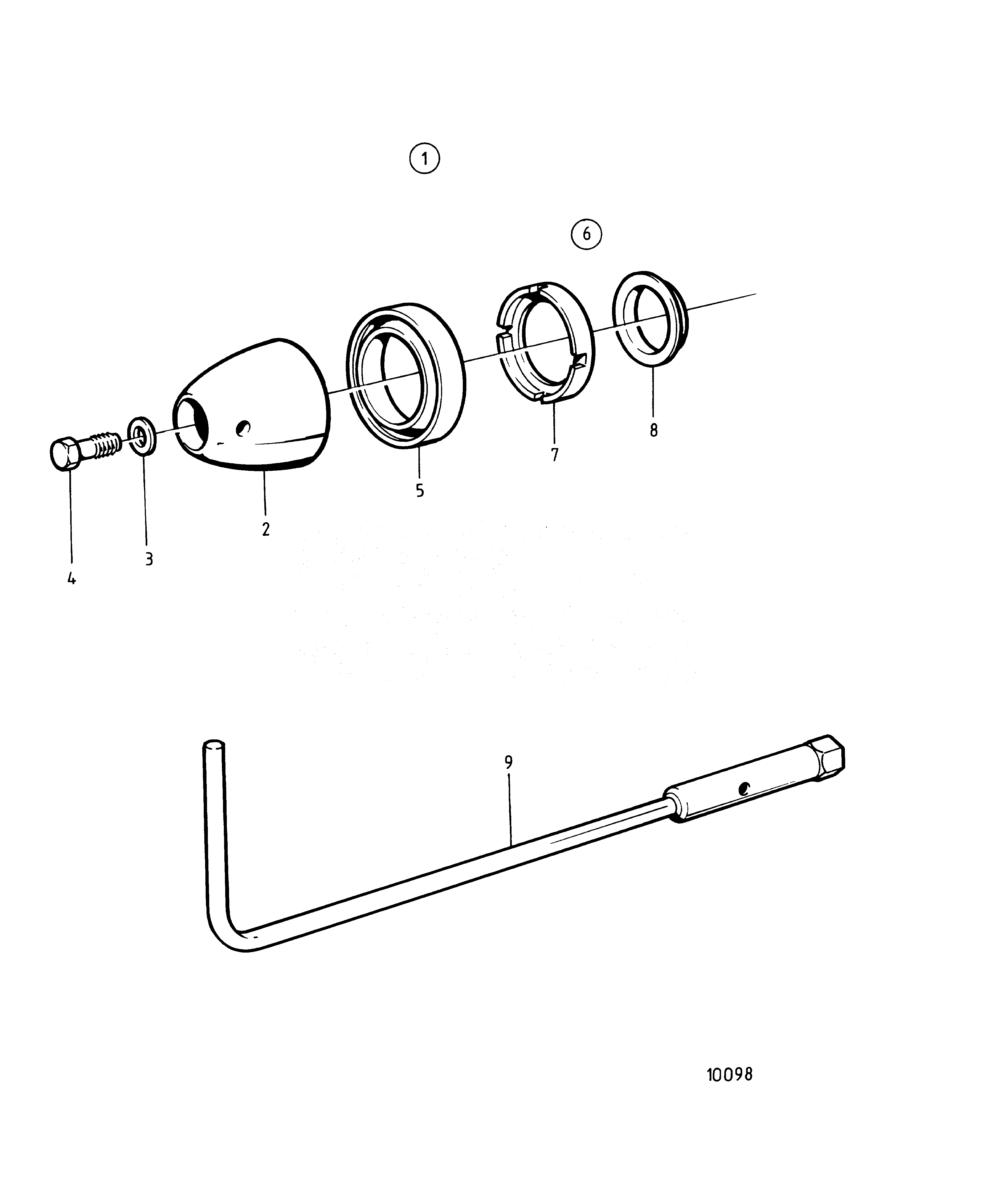 Схема узла Propeller Cone Kit. Tool, Cone Tightening. Duoprop.