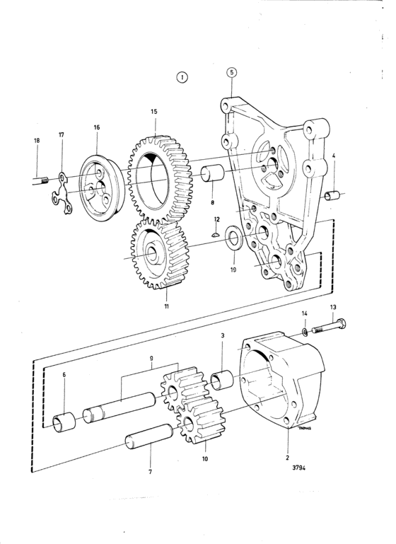 Схема узла Масляный Насос: 465239 Для Volvo Penta Tamd60B
