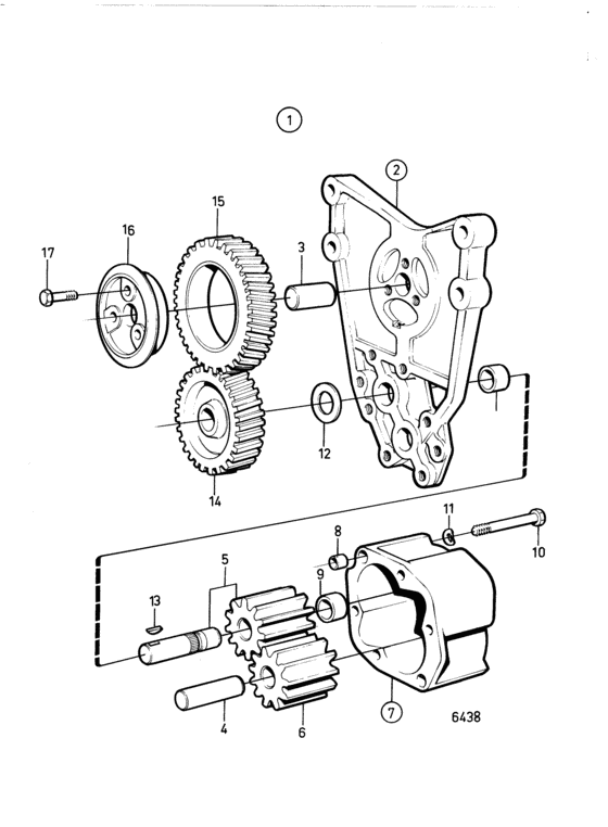 Схема узла Масляный Насос Для Volvo Penta Aqad30A
