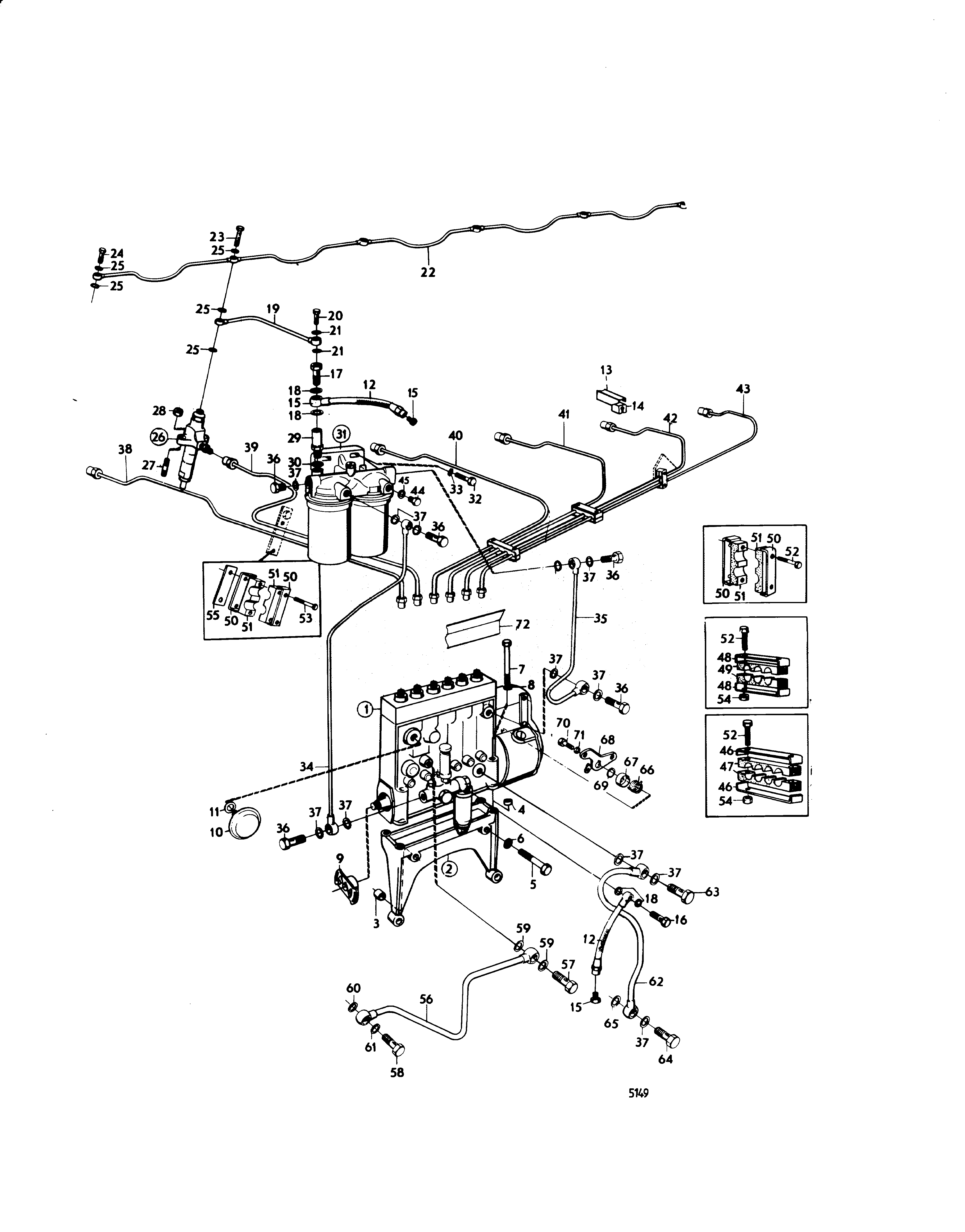Схема узла Classified Fuel System, Spec.9902, 9879 Later Prod Spec.867019