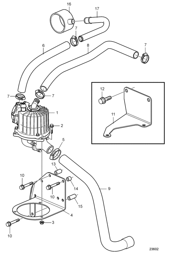 Схема узла Closed Crankcase Ventilation: Kc Для Volvo Penta Tamd74C-A