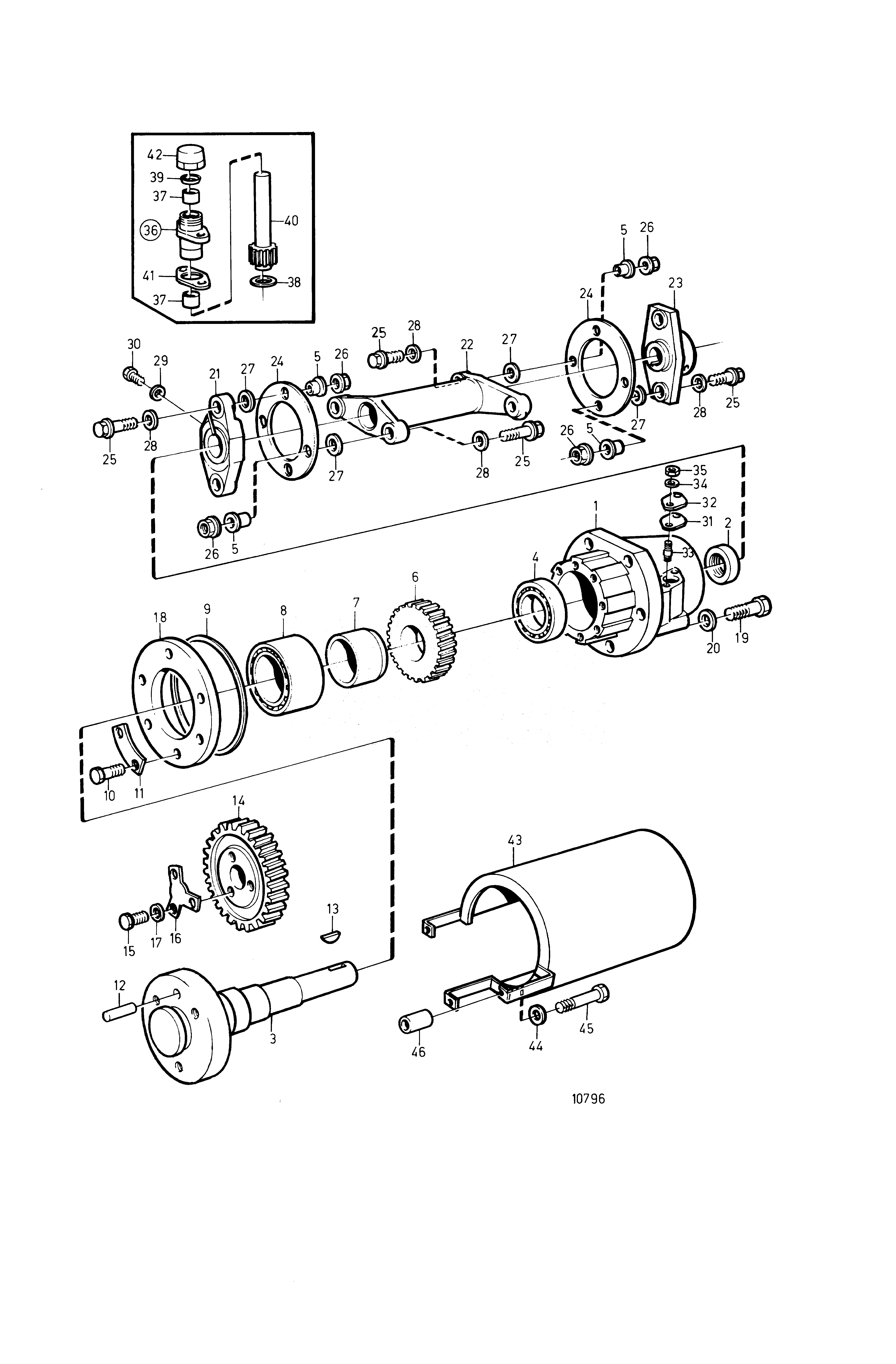 Схема узла Fuel Injection Pump Coupling.