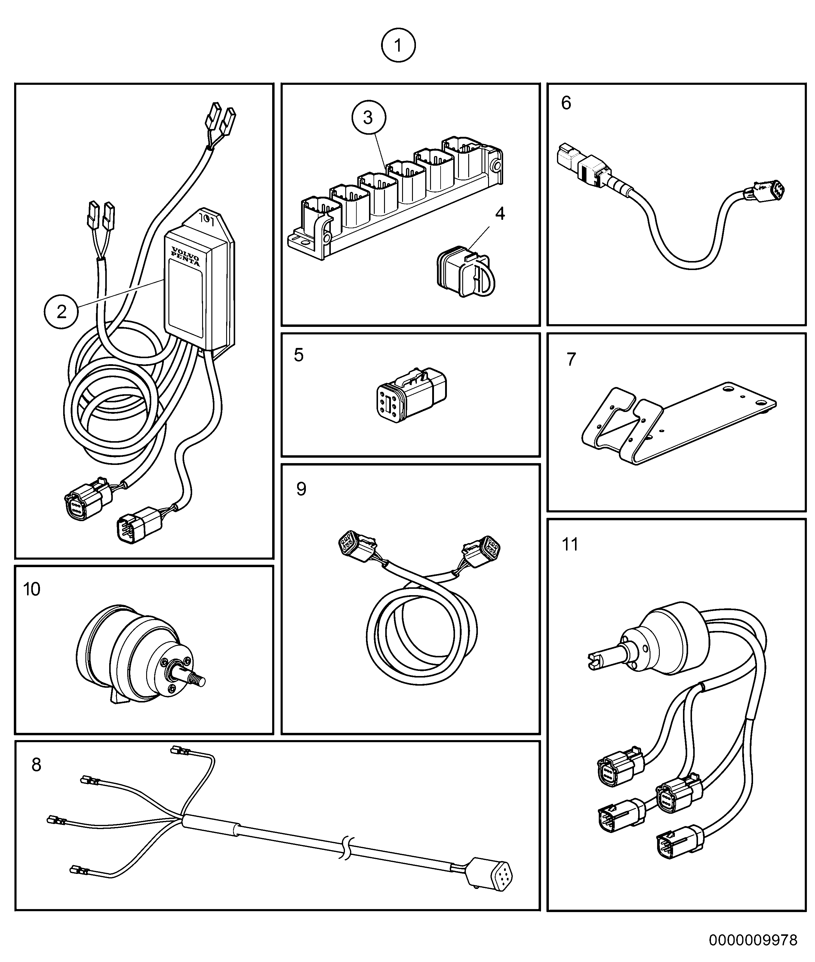 Схема узла Evc Kit Main Station, Aq Single, Electronic Steering With Aki, Evc2.0
