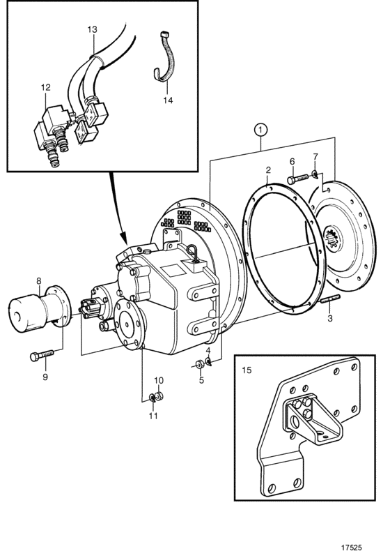 Схема узла Reverse Gear Irm280A2-E/Zf280A-Eb, Irm280Pl: Irm 280A2-E/Zf280A-Eb Для Volvo Penta Tamd74C-B