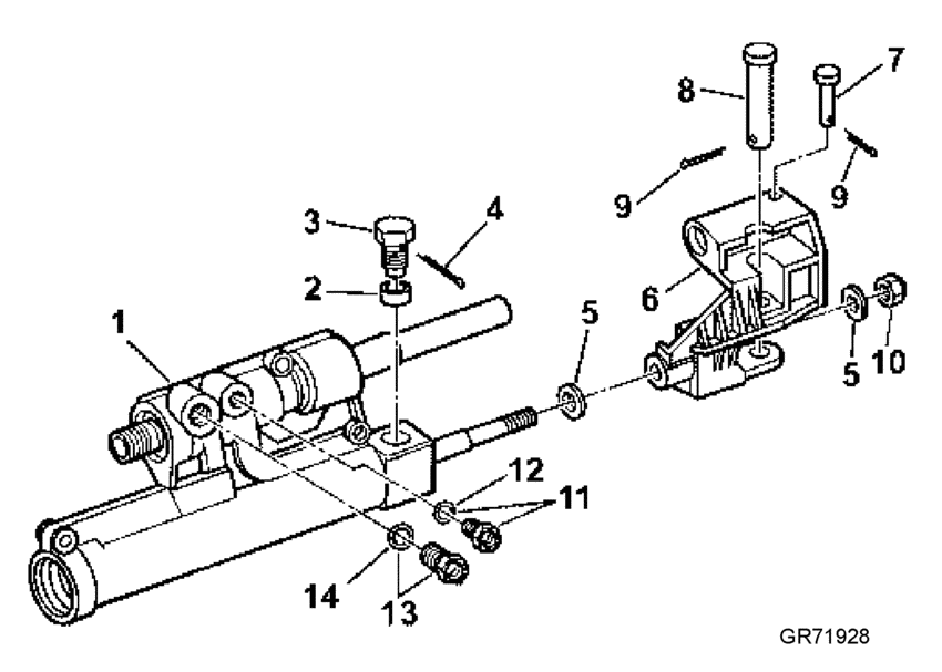 Схема узла Steering Cylinder Для Volvo Penta Sx-M