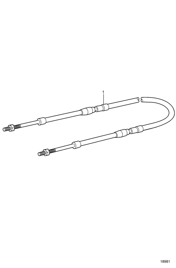 Схема узла Control Cables, Xactâ„¢ Для Volvo Penta Controls And Cables