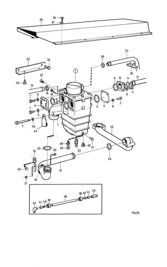 Схема узла Нагреватель Для Volvo Penta Tamd62A