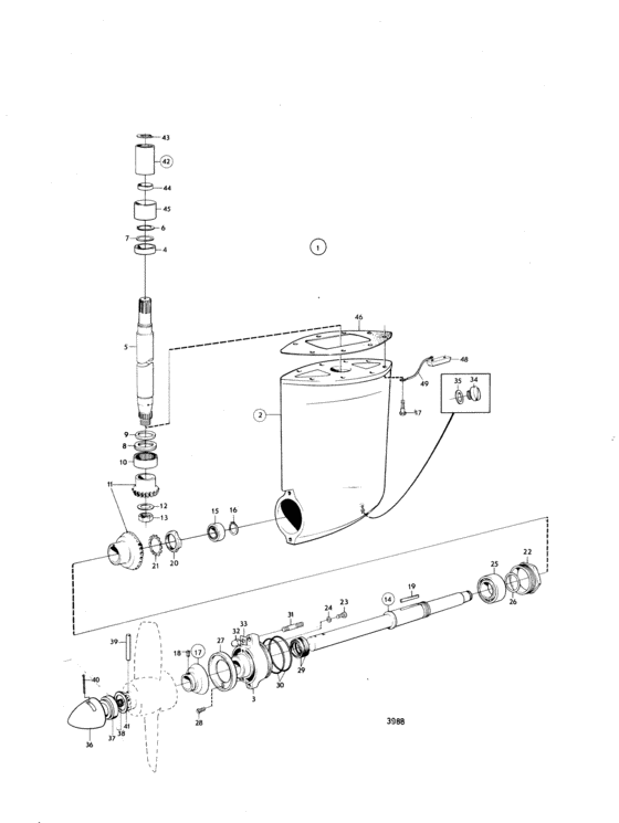 Схема узла Lower Gear Unit Sail Boat Drive Unit 100S Для Volvo Penta Md17C
