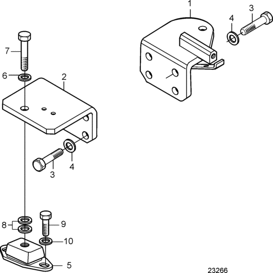 Схема узла Engine Suspension, Sail Boat Drive Unit Для Volvo Penta D2-75A